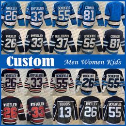 Mark Scheifele Connor Hellebuyck Hockey Jersey Hombres Mujeres Niños Pierre Luc Dubois Blake Wheeler Josh Morrissey Adam Lowry Brenden Dillon Sam Gagner Kyle Connor