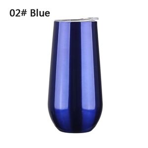 55% korting 6 oz Wijn Tumbler Mokken 12 Kleuren Geïsoleerde Vaccum Cup Rvs Glazen Water Bier Mok voor Home Outdoor Youpin 100st