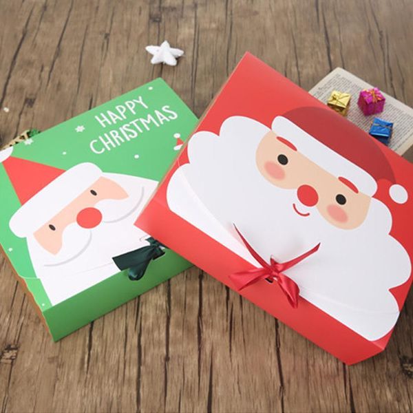 55% de réduction Carré Joyeux Noël Papier Emballage Boîte Père Noël Faveur Sacs-cadeaux Bonne Année Chocolat Bonbons Boîtes Articles De Fête S911