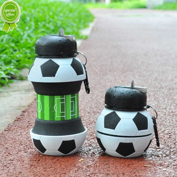 550ml pliable Football enfants bouteilles d'eau Portable sport bouteille d'eau Football ballon de Football en forme de bouteille d'eau tasse en Silicone