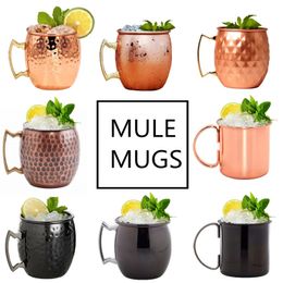 550ml Moscou Mule Cuivre Tasses En Métal Tasse En Acier Inoxydable Bière Vin Café Tasse Bar Outil