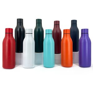 550ml de aço inoxidável vácuo isolado garrafa de água dupla parede forma cola garrafa térmica reutilizável metal esportes balão