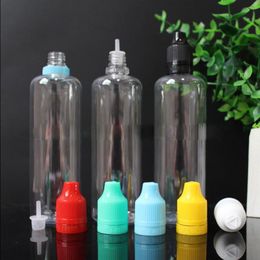 550pcs / lot Tamper Prooger Capes à l'épreuve des enfants 100 ml E Liquide Aiguille Bouteille Clean 100ml Bottle vide Pet Plastic Plastic Groteper Bottres DHL CBKFW