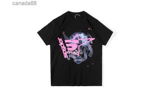 555 Diseñador Hip Hop Kanyes Estilo de alta calidad Sp5der camiseta Spider Jumper Cantantes jóvenes europeos y americanos Camisetas de manga corta Moda Deporte Negro 602 9ZJT