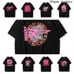 555 Designer Heren T-shirts Hip Hop Kanyes Stijl Sp5der T-shirt Spider Jumper Europese en Amerikaanse Jonge Zangers T-shirts met korte mouwen Mode Sport RXOG