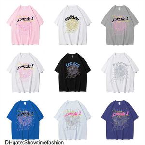 555 Diseñador Camisetas para hombres Hip Hop Kanyes Estilo Sp5der Camiseta Spider Jumper Cantantes jóvenes europeos y americanos Camisetas de manga corta Moda Deporte BLLY