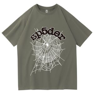555 Hommes Femmes Brodé Spider Web Lâche Hot Fashion Designer T-shirt Casual Escalade Collège Étudiants Montagne Respirant Printemps Eté
