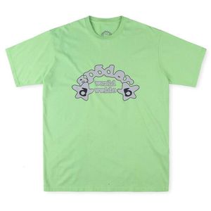 55555 tee Designer SP5Ders Tshirt Mens T-shirts de haute qualité Brand Trendy Mint Green Letter Imprimé à manches courtes Top Tendance Polvytile