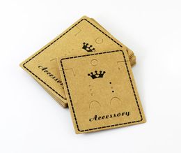 55778cm Kraft Paper Stud oorbellen ketting tag sieraden display card oorstop haken kartonnen tags 100 pcslot7077163