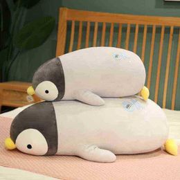 5580 cm zacht liegende pinguïn knuffels gevulde cartoon dieren popmode speelgoed voor kinderen baby schattige meisjes kerstdagcadeaus j220729