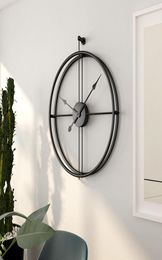 55 cm grande horloge murale silencieuse horloges de conception moderne pour la décoration de la maison bureau Style européen suspendu montre murale Clocks3383719