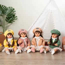 55 cm Muñecas Reborn Cuerpo completo Muñeca de vinilo de silicona Belleza Chica de pelo largo Realista Bewborn Baby Princess Bebe Dolls Reborn Doll Toys 240305