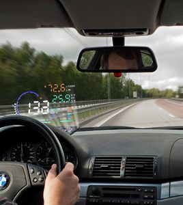 Projecteur LED de pare-brise avancé avec affichage tête haute HUD de voiture de 55 pouces, haute définition originale adapté au système OBD II EOBD modèle Cars7389524