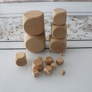 55mm grote blanco houten dobbelstenen DIY grote houten kubus kinderen veiligheid educatief speelgoed drinken spel dobbelstenen bordspel accessoires goede prijs #B50