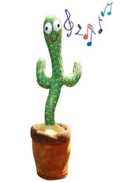 55off Dancing Talking Singing Cactus farci en peluche Toy Electronic avec une chanson Potted Early Education Toys for Kids Funnytoy 50pcs8690148