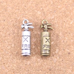55 pièces Antique argent Bronze plaqué extincteur pompier pendentif à breloques collier à faire soi-même Bracelet Bracelet résultats 23*6*6mm