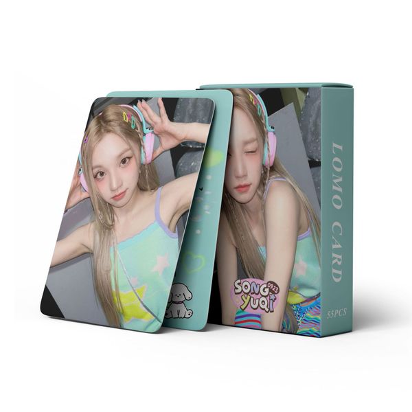 55pcs kpop (g) album i-wdle I Feel Photocards Queencard Bloade Bright Film Lomo Cards Gidle Song Yuqi Personal Fans Collections
