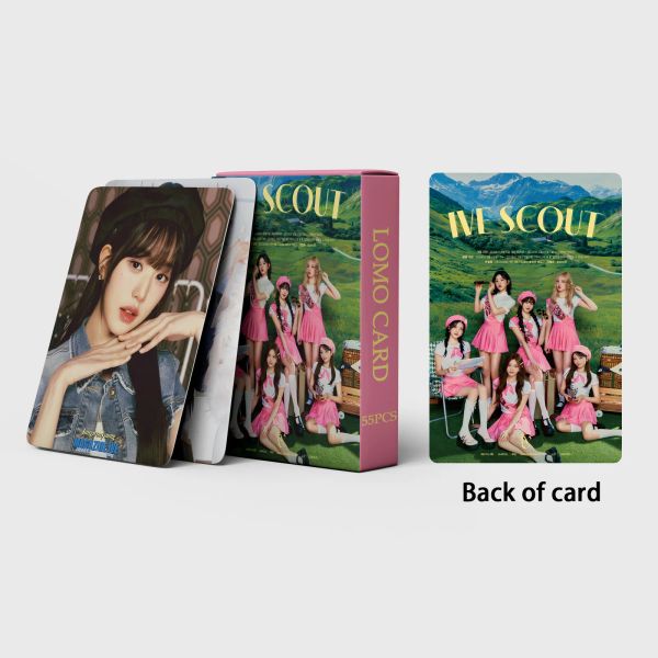 55pcs/set kpop ive tarjetas lomo new álbum tengo mina fotocards hd hd hd póster pegatina de chicas grupos de grupos colección de regalos