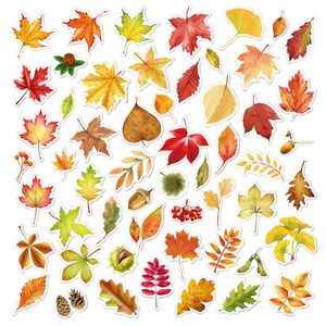 Autocollants Vsco en forme de belles feuilles, 55 pièces, pour bouteille d'eau, bagages, Skateboard, guitare, ordinateur portable, voiture, cadeaux pour enfants, jouets, vente en gros