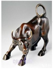 55quot Big Wall Street bronzen Fierce Bull OX-standbeeld012341357038