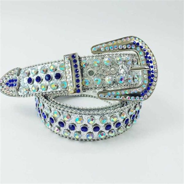 Ceinture de styliste pour femmes, nouveau style, strass, paillettes, large, mode, sans trous, bleu chair, polyvalente, ceinture de danse, 56%