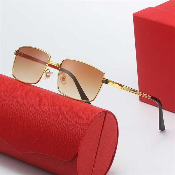 56% OFF Vente en gros de lunettes de soleil Full frame Business Lunettes de soleil en métal pour hommes New Gentleman Box Lunettes optiques Frame