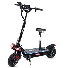 5600W dubbele motor met stoeltopsnelheid 80 km/u e-scooter voor volwassen 60V 27Ah batterij 11inch off-road banden vouwen scooter