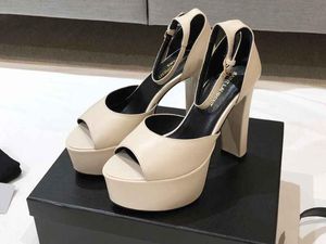 5616360 sandales 14.5 cm Jodie plate-forme en cuir verni lisse talon haut sandale pantoufles chaussures pour femmes taille 34-41 Fendave