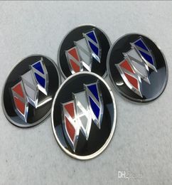 565 mm 65 mm Buick Logo auto wiel centrum kappen sticker aluminium legering badge embleem covers sticker styling voor lacrosse regal veran1338157