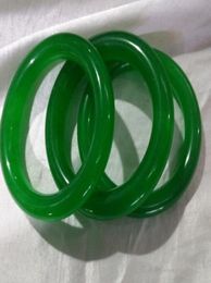 5660 mm Green Emerald Green Gift Bracelet Fine bijoux bracelet Bracelet Bracelet Sweet Lady Green Jade Bangle6374274