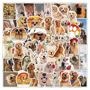 56 stks Golden Retriever stickers, waterdichte vinyl stickers stickers voor laptop waterfles telefoon bagage, schattige cartoon hond stickers pack W-1613
