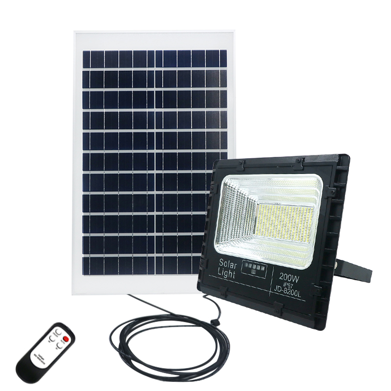5730 SMD wasserdichtes, solarbetriebenes LED-Flutlicht, 200 W, Straßensicherheitsstrahler, Solar-Flutlicht mit Fernbedienung