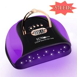 57LEDs UV LED Nageldroger voor Snelle Uitharding Droog Alle Nagel Gellak Nagellamp Manicure Droogtimer Auto Sensor Manicure Salon Tool 231227