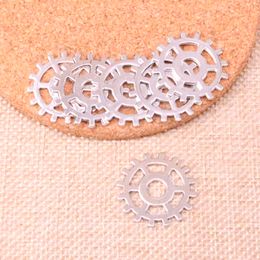 57 pièces breloques steampunk gear 25mm fabrication Antique pendentif ajustement, argent tibétain Vintage, bijoux faits à la main bricolage