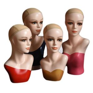6Style vrouwelijke training hoofd mannequin model dummy bracket nep hoed sjaal simulatie slijtage pruiken weergeven display invoegbare naald a546