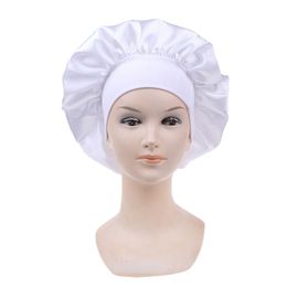 58 cm CAIGNANT LONGE FEMMES SATINE Bonnet Night Sleep Sleep Sleed Head Enveloppe Ajustement Coupage de douche Couleur en tricot