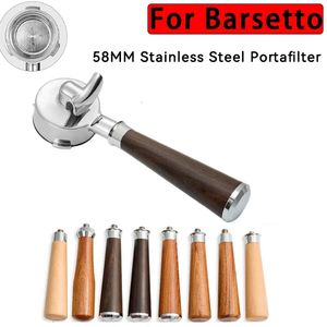 Porte-filtre en acier inoxydable à 3 oreilles de 58MM, pour cafetière Barsetto, grand filtre, poignée à bec simple/Double, accessoires de café 240328