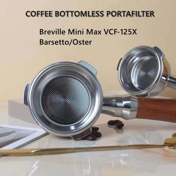 Soporte de filtro portafiltro sin fondo para café, 58mm, 3 orejas, para Gevie020de Barsetto/oster Xpert Brew/breville Mini Max Hine