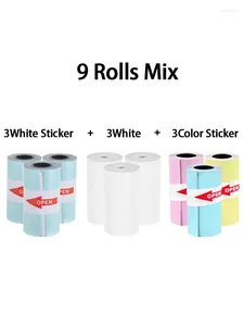 58 mm Mini imprimante Thermal PO Paper Label Color Sticker Sticker Adhesive for White