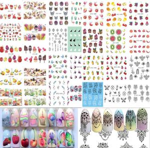 58Sheets Fruitnecklace Bijoux Paern Nail Stickers Nail Art Transfert Water Transfer Autouettes Tips à ongles Décales Z4555126723858