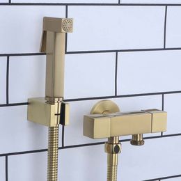 59 # Brass Brushe Brushe Gold Square Bidet Salle de bain douche à main