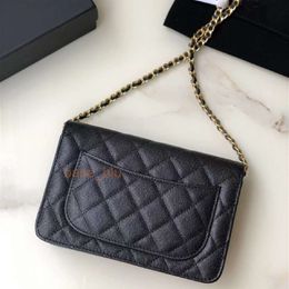 5A 2022 Nuevo diseñador superior Bolsos para mujer Bolsos de lujo Moda clásica WOC Bolsa de riqueza Cartera de cuero Caviar Un hombro Messenger Cadena Pequeña Fragancia Estilo