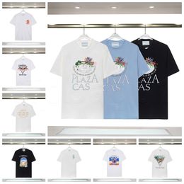 5A 2024 Camiseta Casablanca Nueva camiseta para hombre diseñador Diseñador de camiseta Leisure Camiseta transpirable Ropa impresa Summer Manga corta 004 004