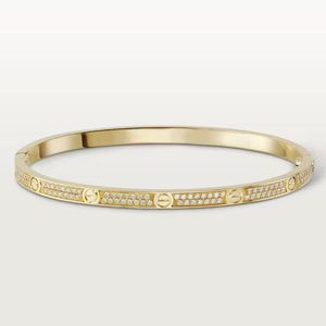 5a armbanden katier 110 Love Wedding armband diamant-gepaved kleine iconische collectie voor vrouwen met stofzak doos maat 16/19 Fendave CA110