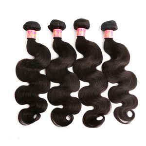 bella cheveux brésiliens vierges extensions de cheveux humains 830 pouces 4 pcs lot vague de corps ondulé trame doux teint tisse