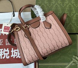5A cosmetische tassen G547551 24 cm roze canvas Ophidia kleine draagtas schouderhandtassen korting luxe designer portemonnee voor vrouwen met stofzak Fendave