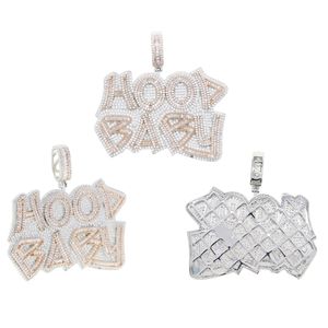 5A zircone cubique CZ glacé Bling Top qualité Hip Hop hommes bijoux deux tons couleur or plein pavé bébé pendentif collier