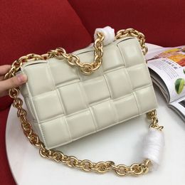 5A Designer Sac Bandoulière Tissé Blanc Femmes Mode Sac à main Sacs à bandoulière Chaîne Vintage Véritable Cuir Tressé Square Luxury Totes Cross Body Onthego Purse