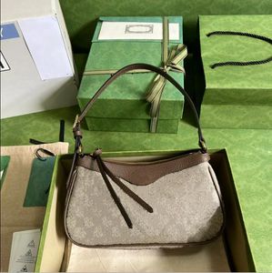 5A bolso de diseñador Ophidia Bolso pequeño Bolso de axila de fresa Crescent Moon 735132 Bolsos de hombro Hobo para mujer Correa de cadena de hombro ajustable