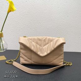 5A bolso de cadena de diseño LOULOU Puffer toy bag en piel de cordero acolchada Bolso de hombro para mujer piel de becerro Bolso de moda bolso cruzado de lujo hebilla solapa mini nuevo 2022